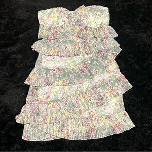 NWT y2k fairycore feminine cocktail tiered ruffle dress